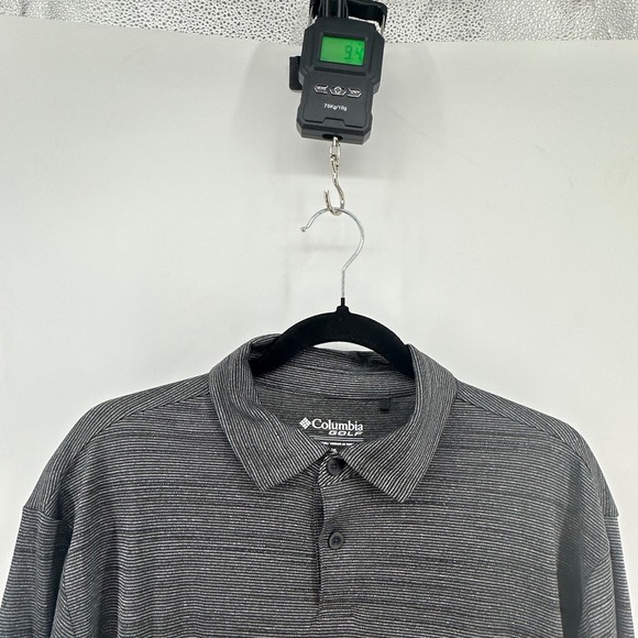 Under Armour Heatgear Loose Fit Golf Polo Shirt Mens Large Grey Stripe - Picture 8 of 8